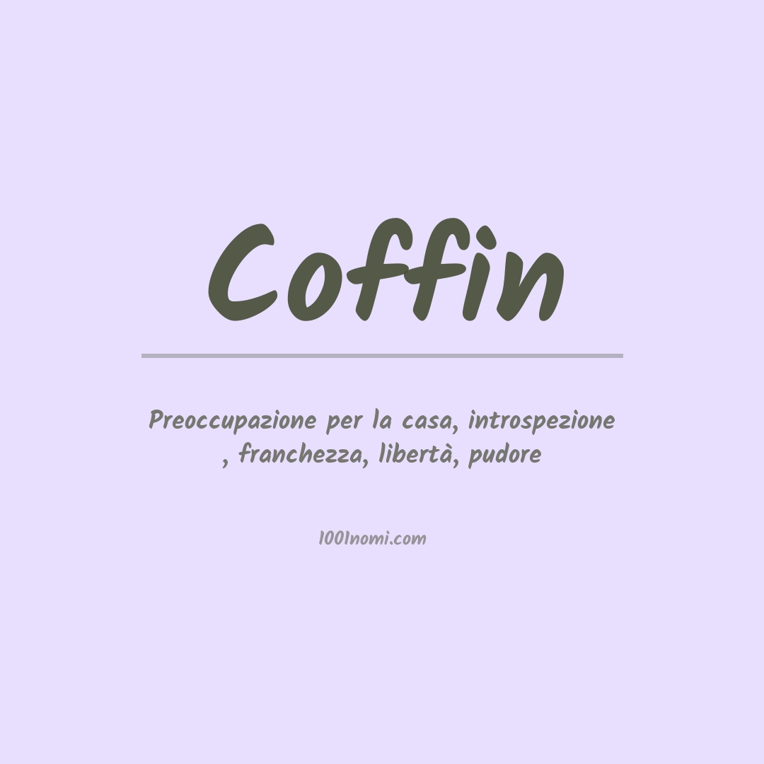 Significato del nome Coffin