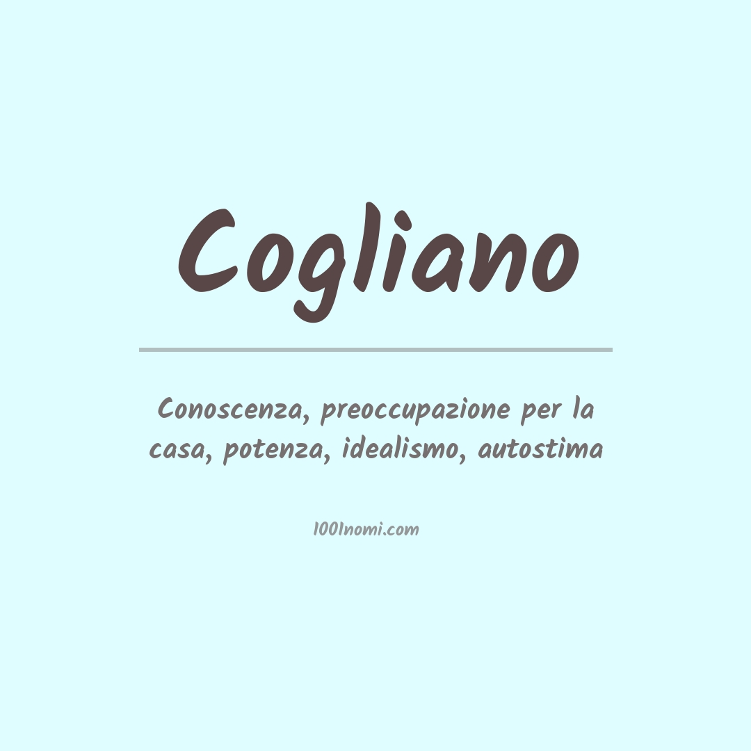 Significato del nome Cogliano