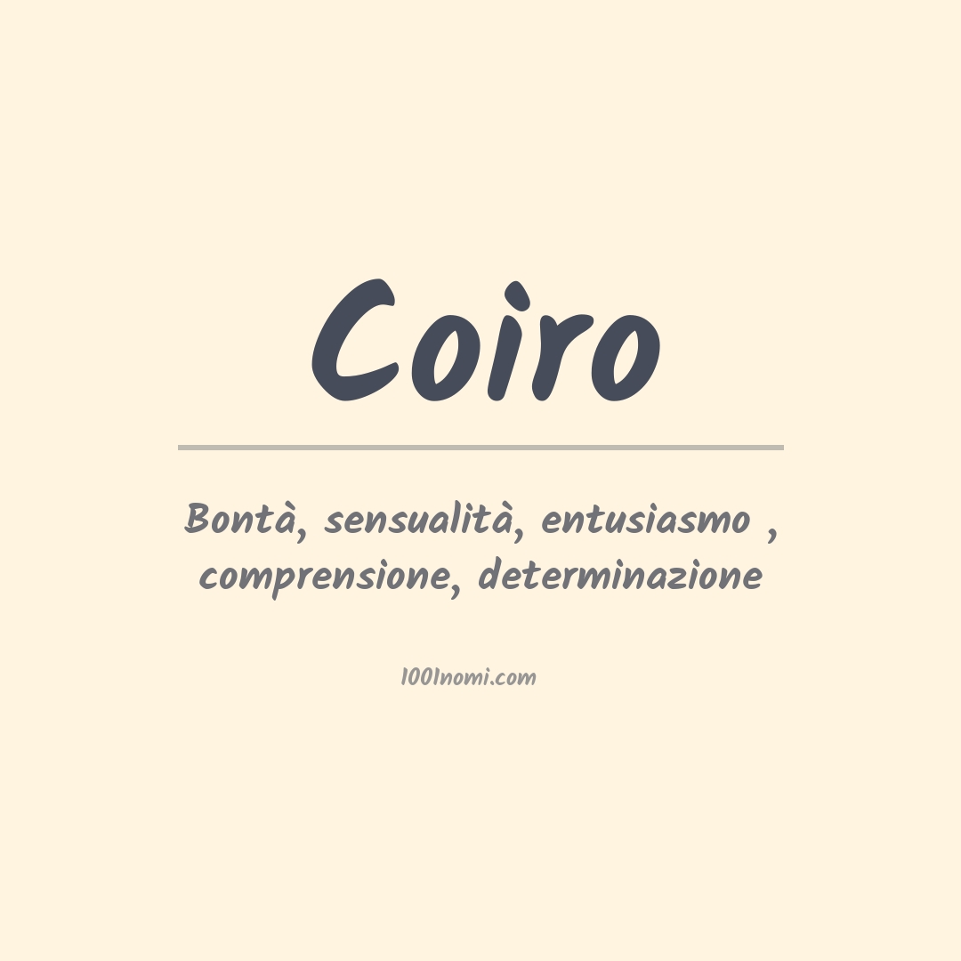 Significato del nome Coiro