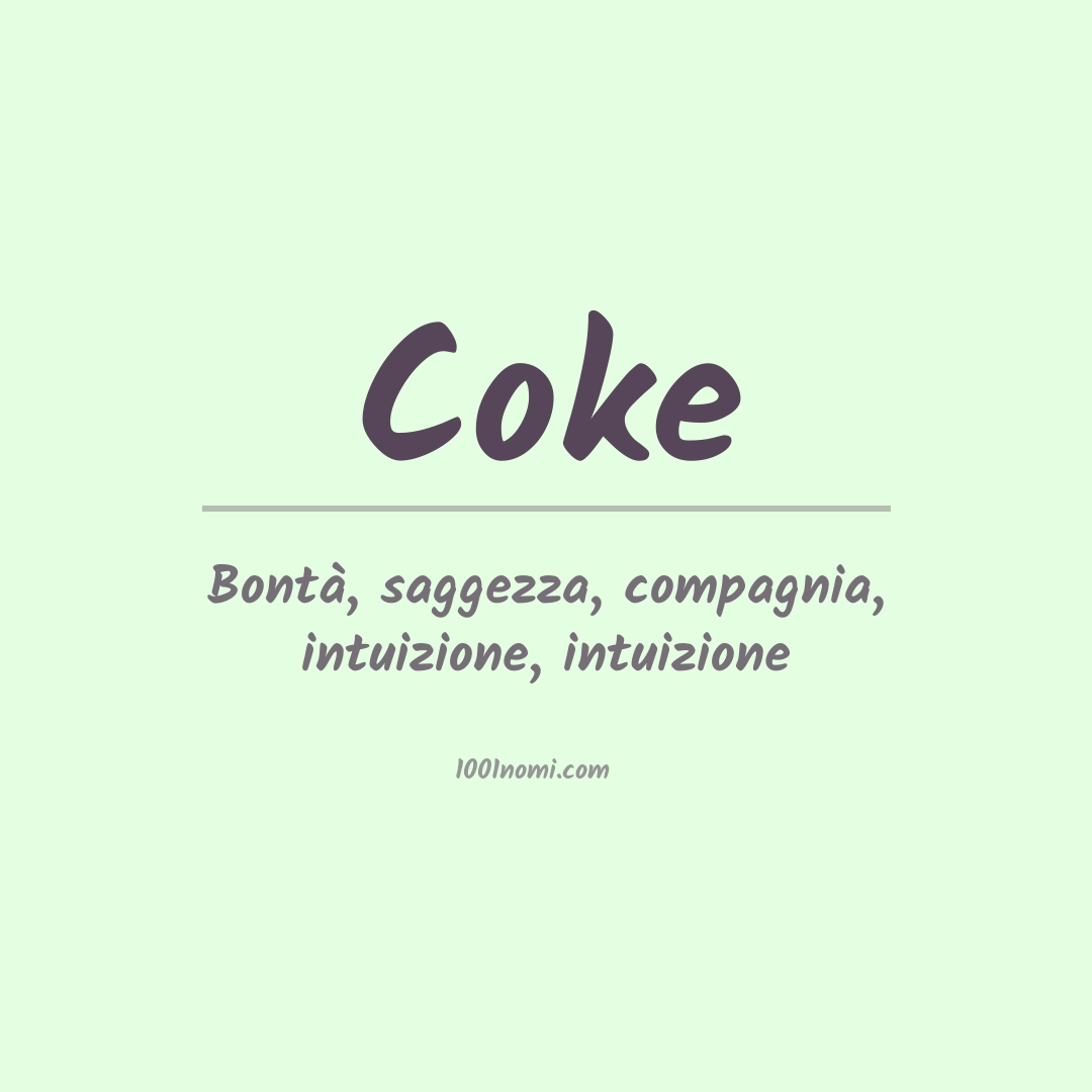 Significato del nome Coke