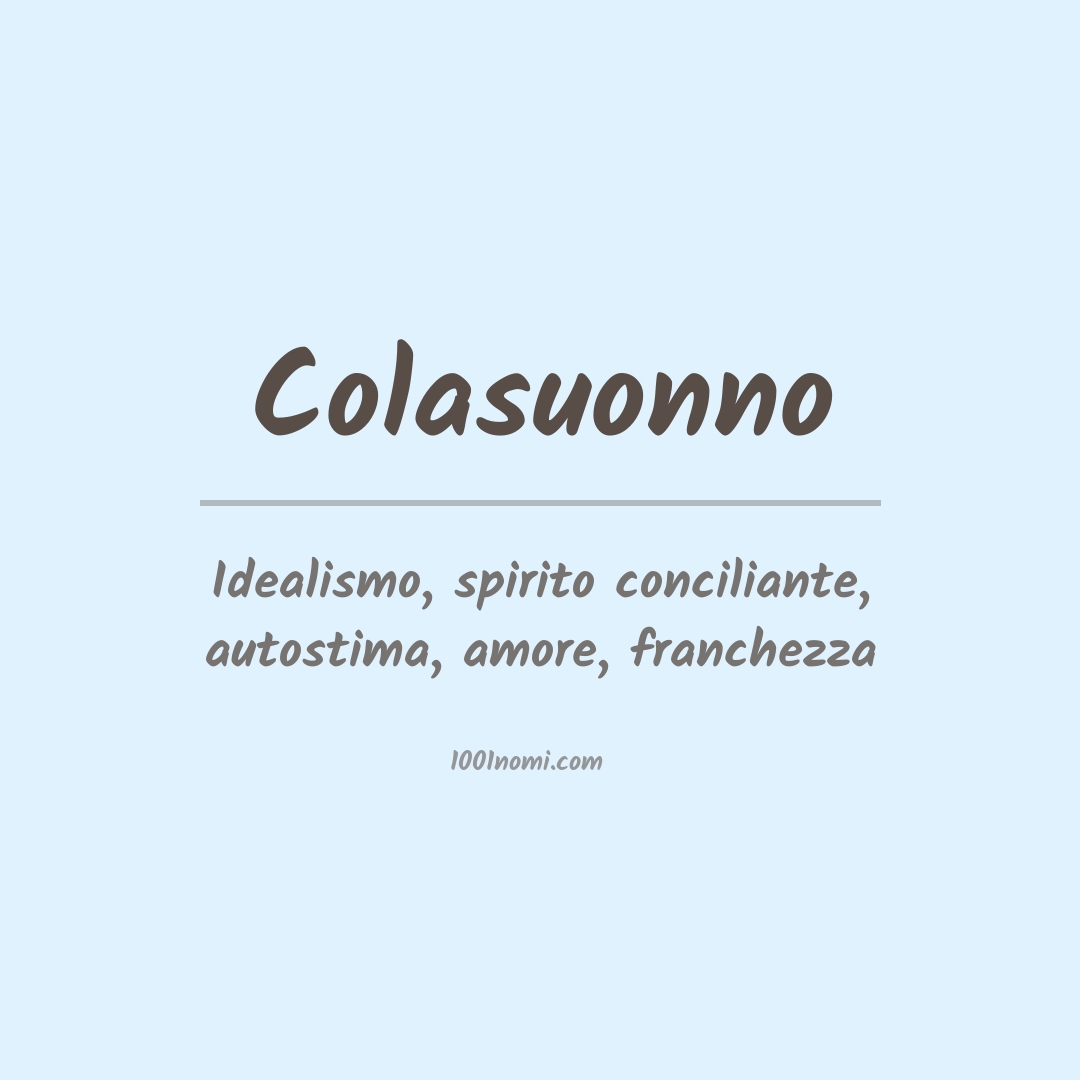 Significato del nome Colasuonno