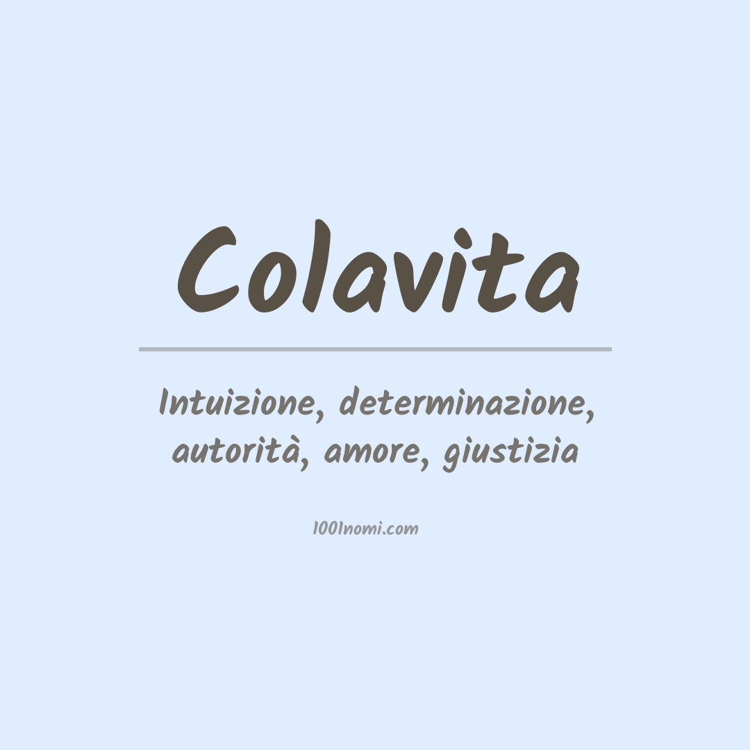 Significato del nome Colavita