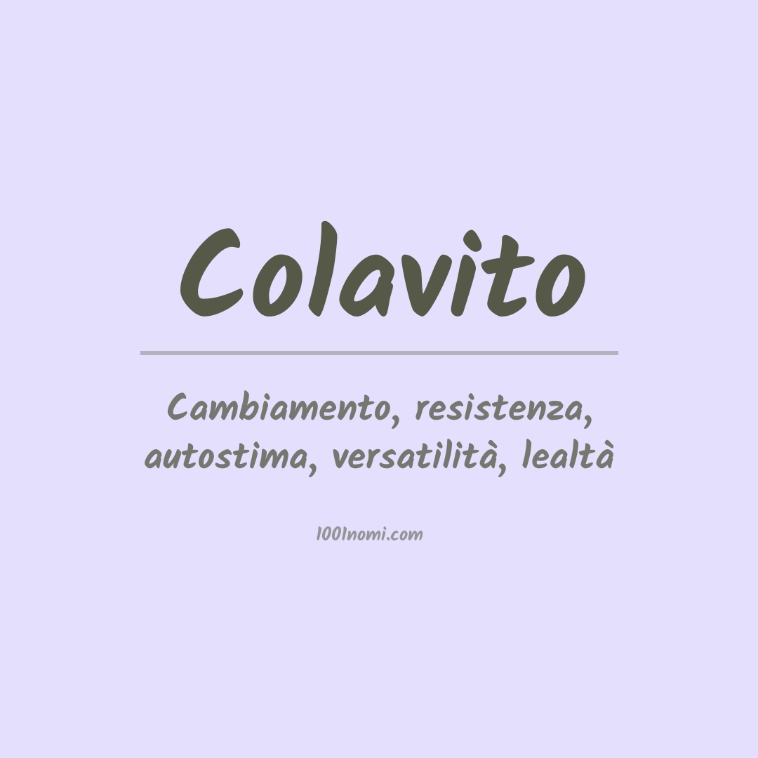 Significato del nome Colavito