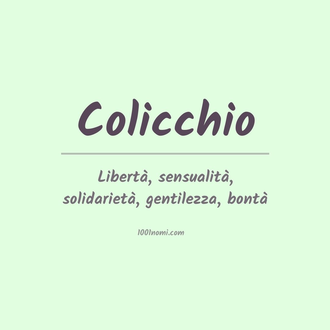 Significato del nome Colicchio