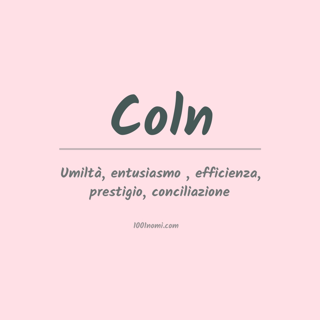 Significato del nome Coln