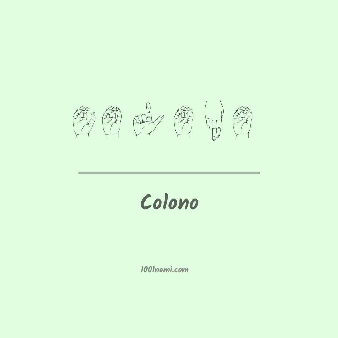 Colono nella lingua dei segni