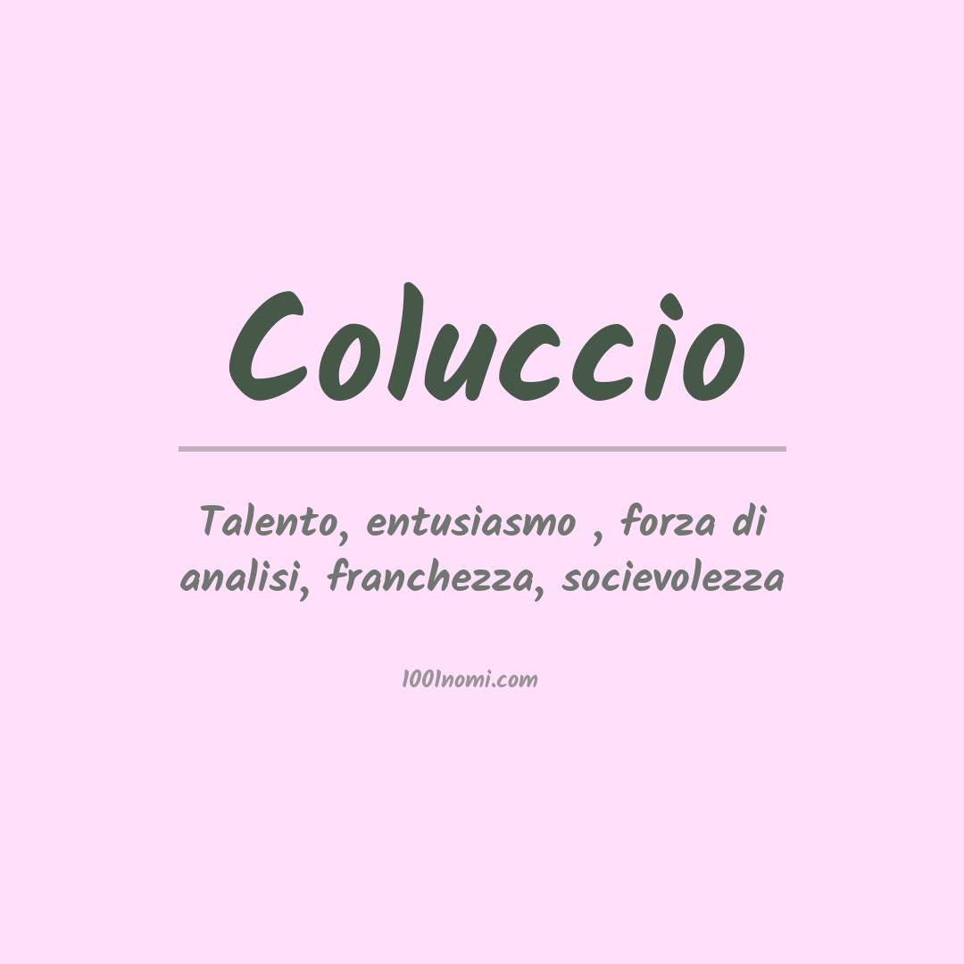 Significato del nome Coluccio