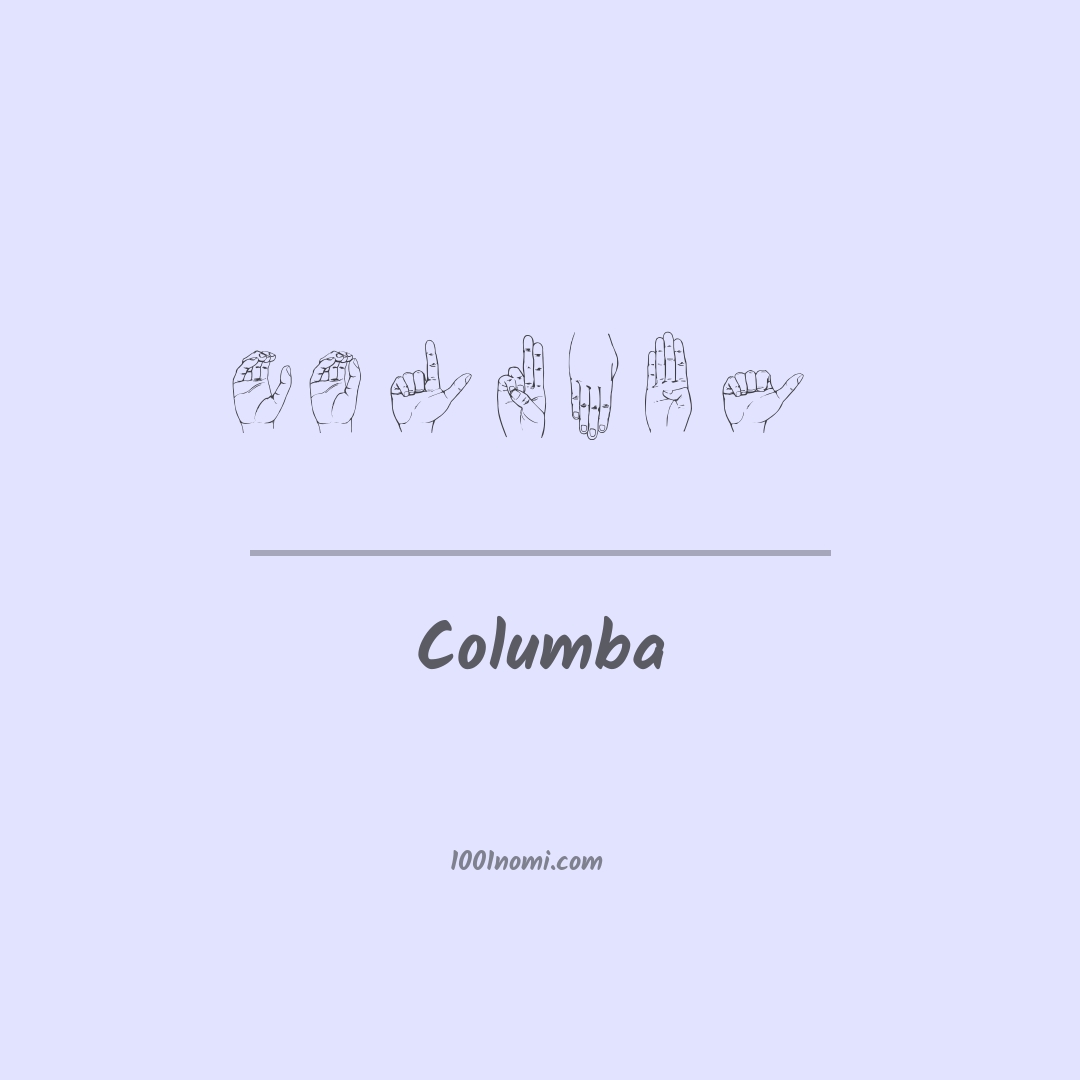 Columba nella lingua dei segni Columba nella lingua dei segni