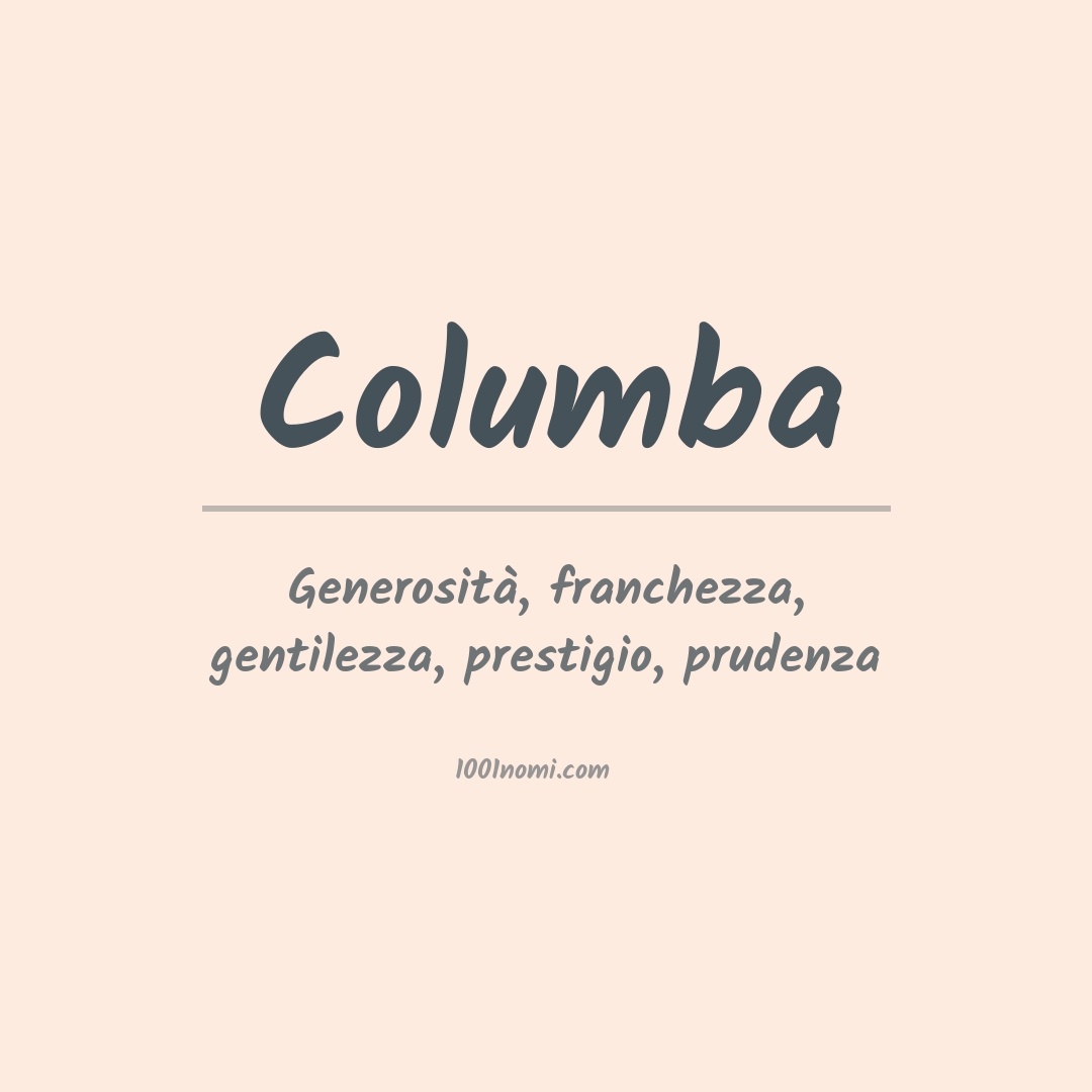 Significato del nome Columba Significato del nome Columba