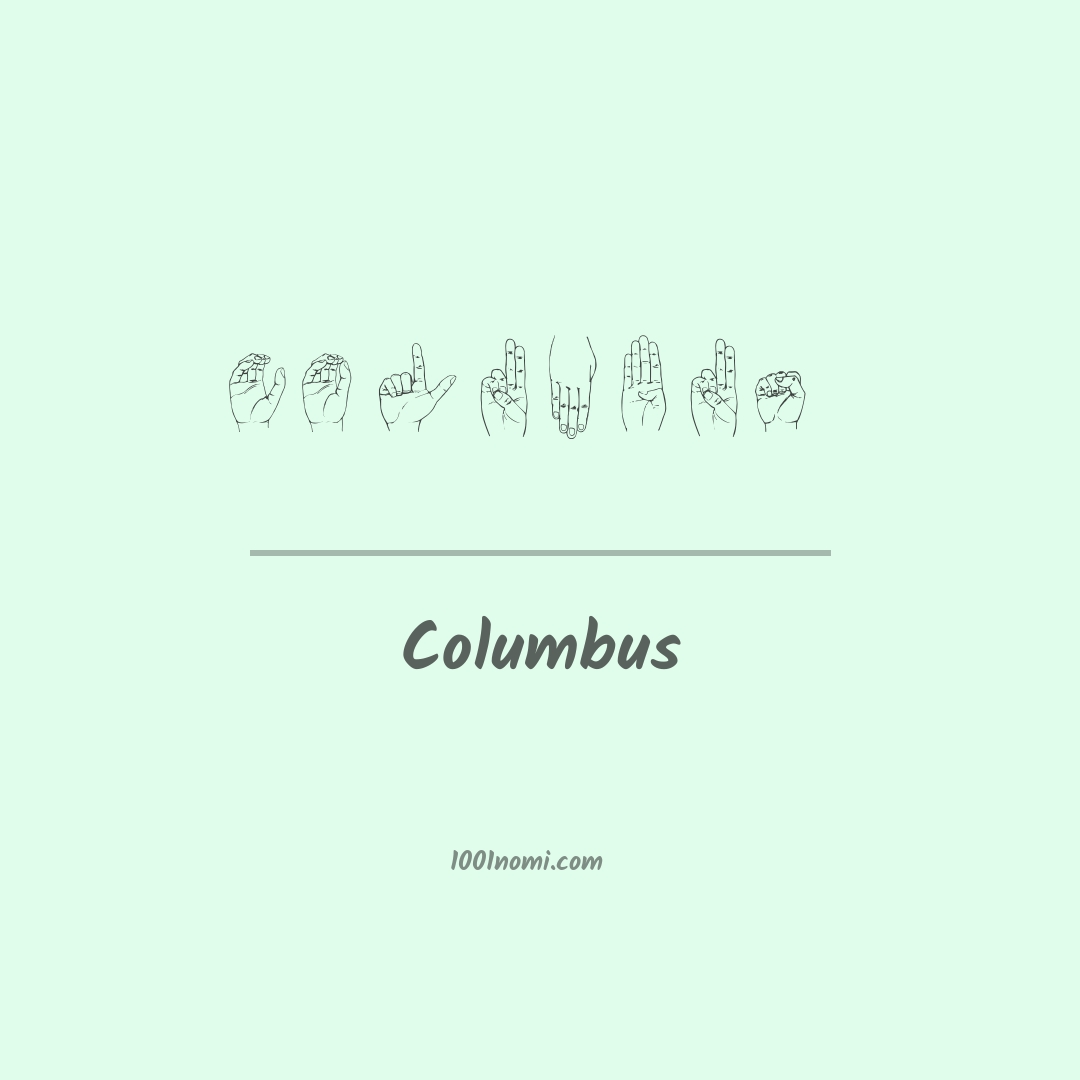 Columbus nella lingua dei segni