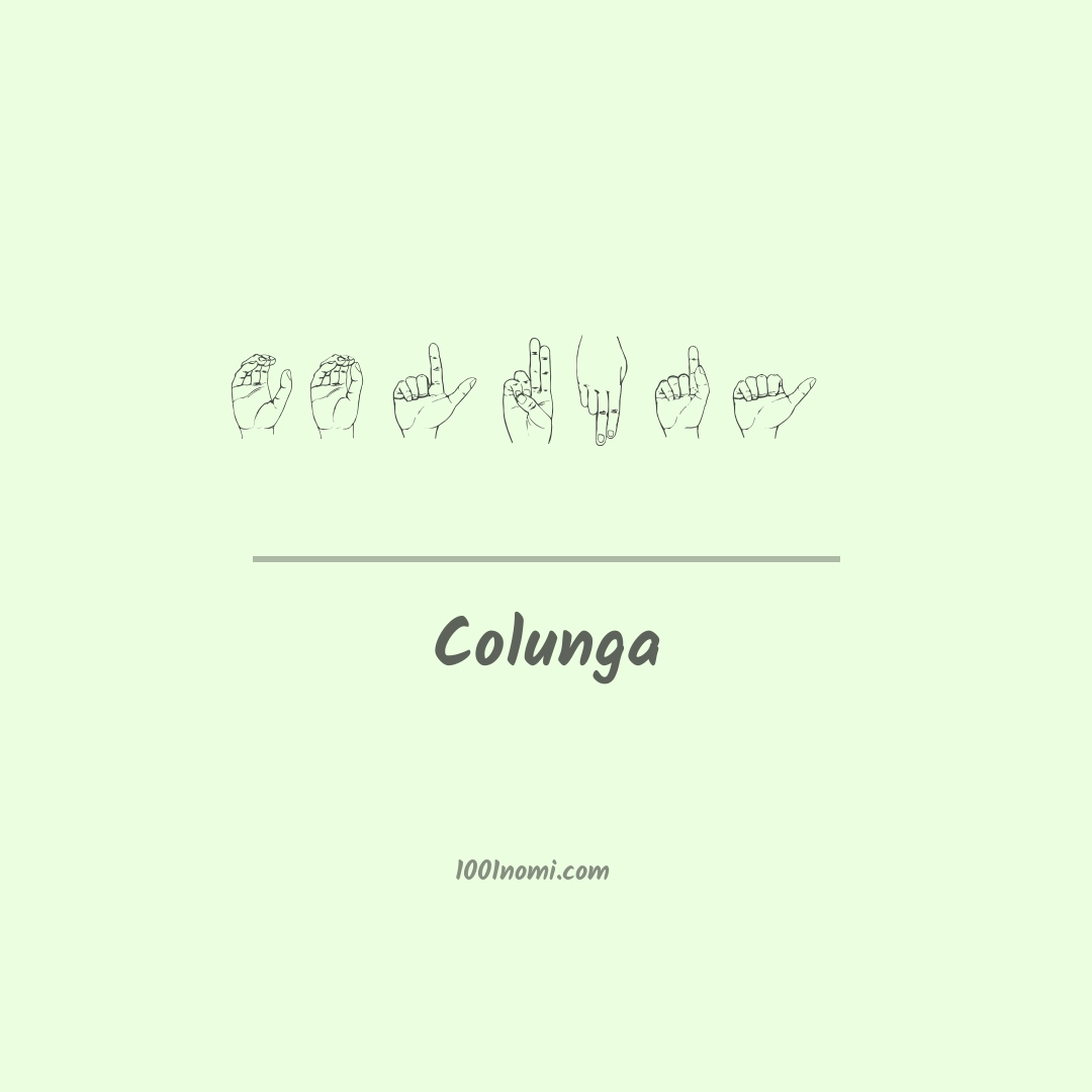 Colunga nella lingua dei segni Colunga nella lingua dei segni