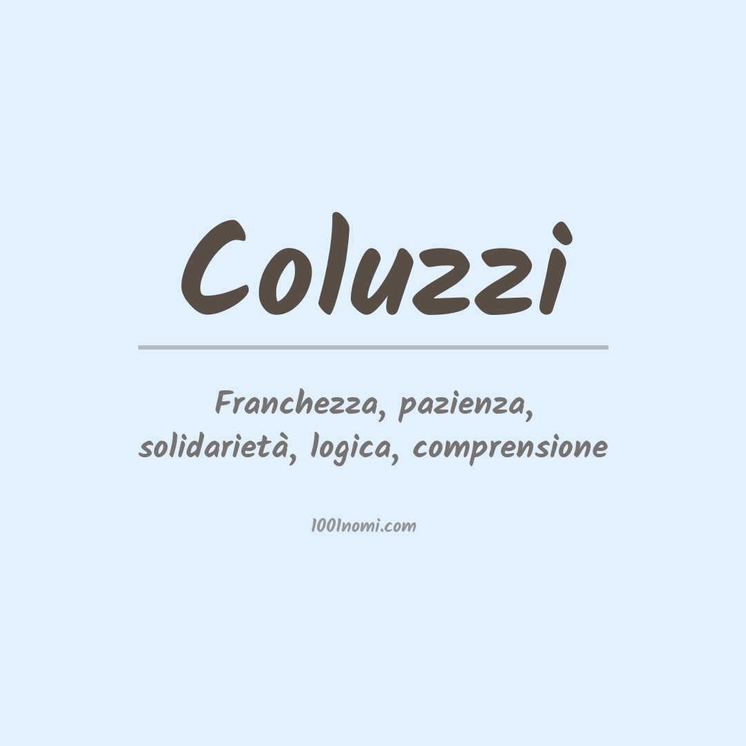 Significato del nome Coluzzi