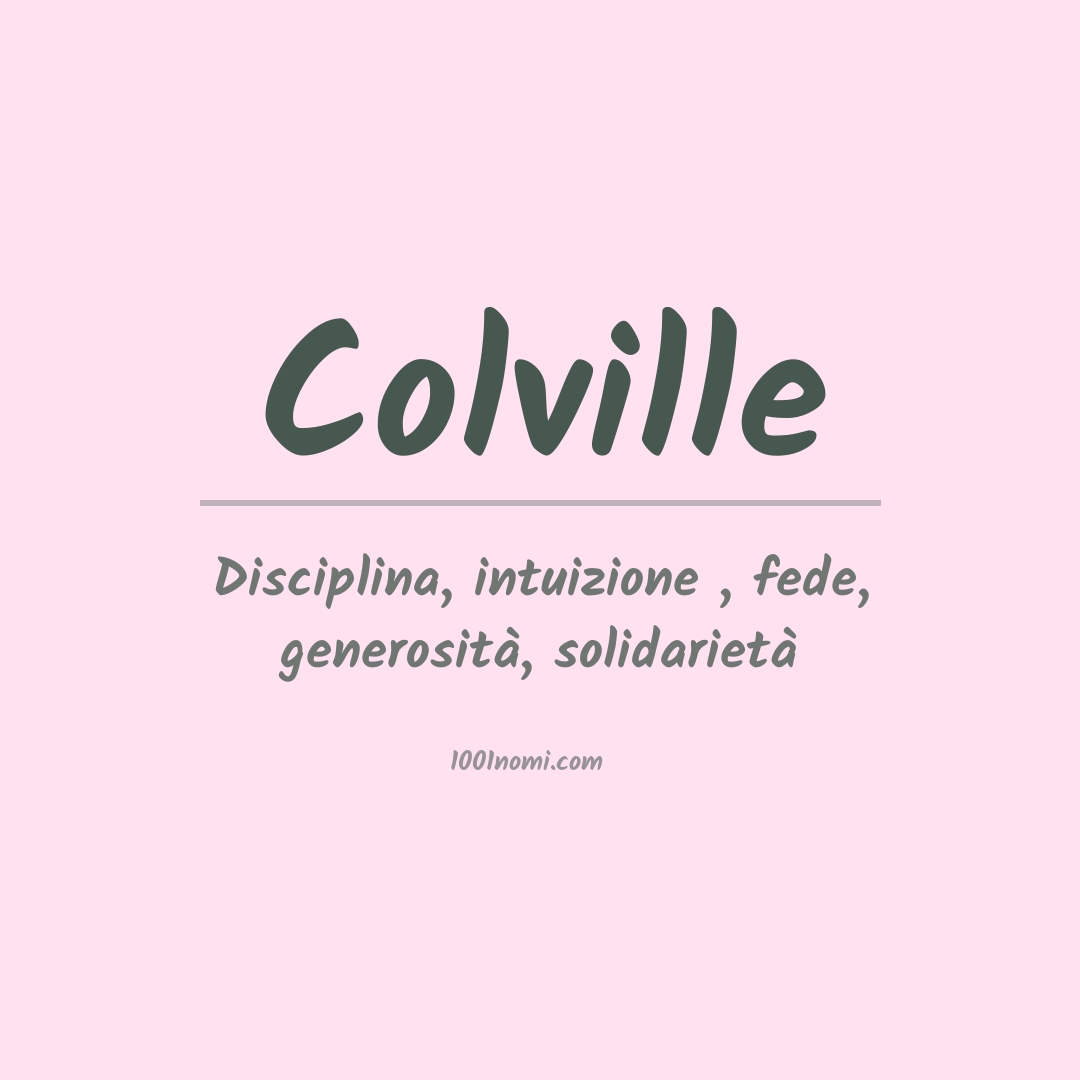 Significato del nome Colville