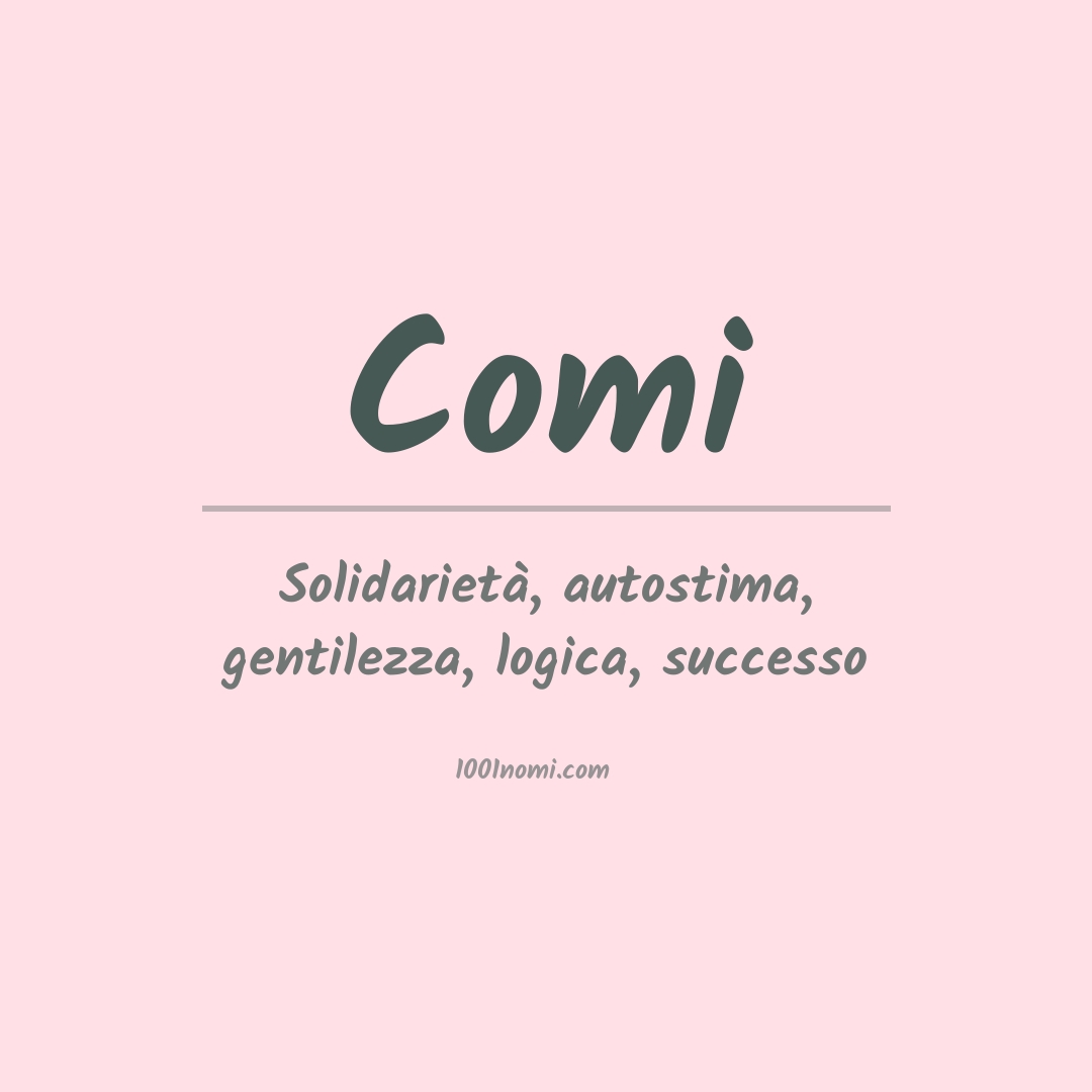 Significato del nome Comi