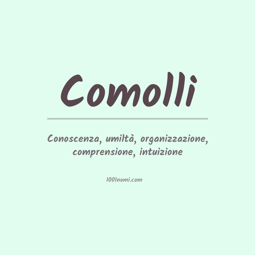 Significato del nome Comolli