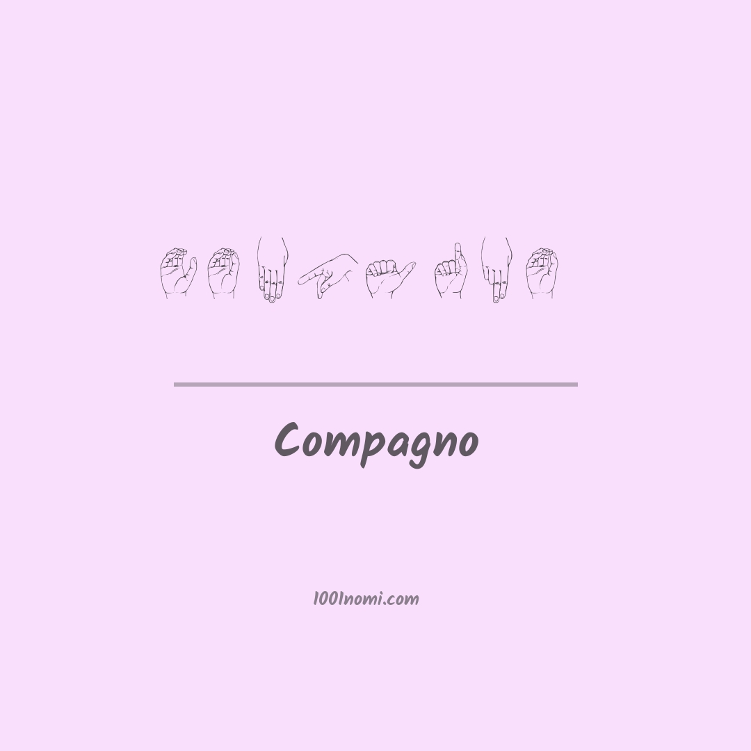 Compagno nella lingua dei segni