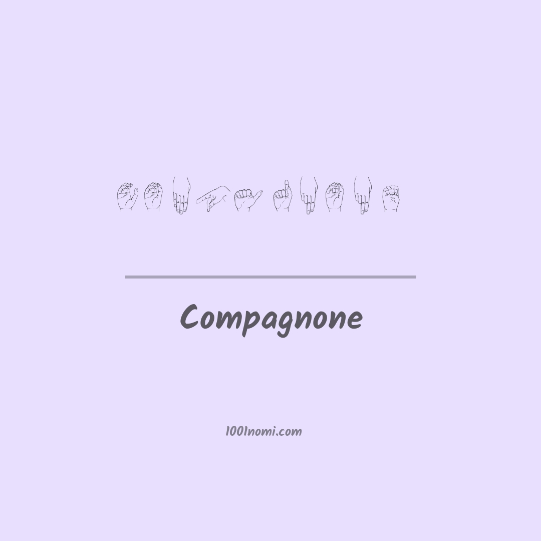 Compagnone nella lingua dei segni