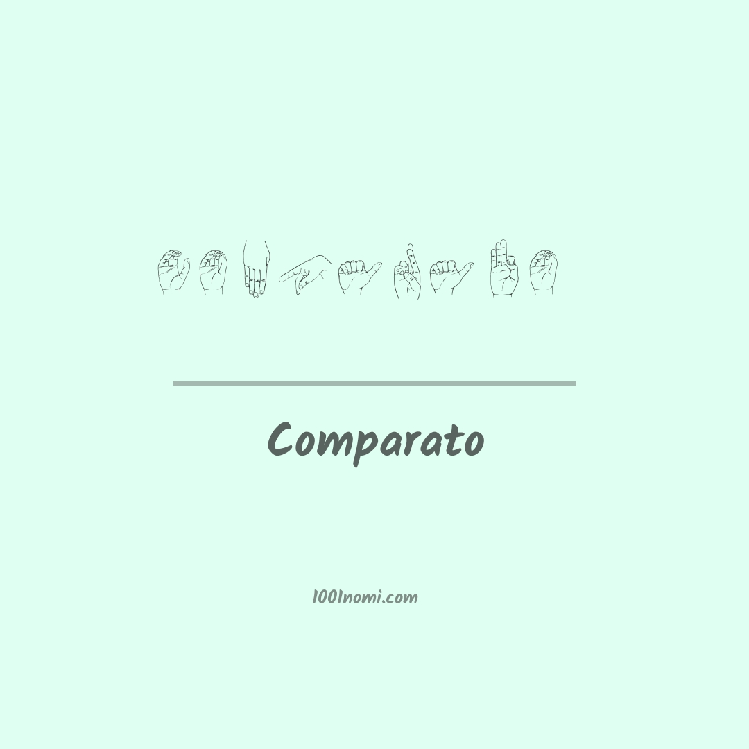 Comparato nella lingua dei segni