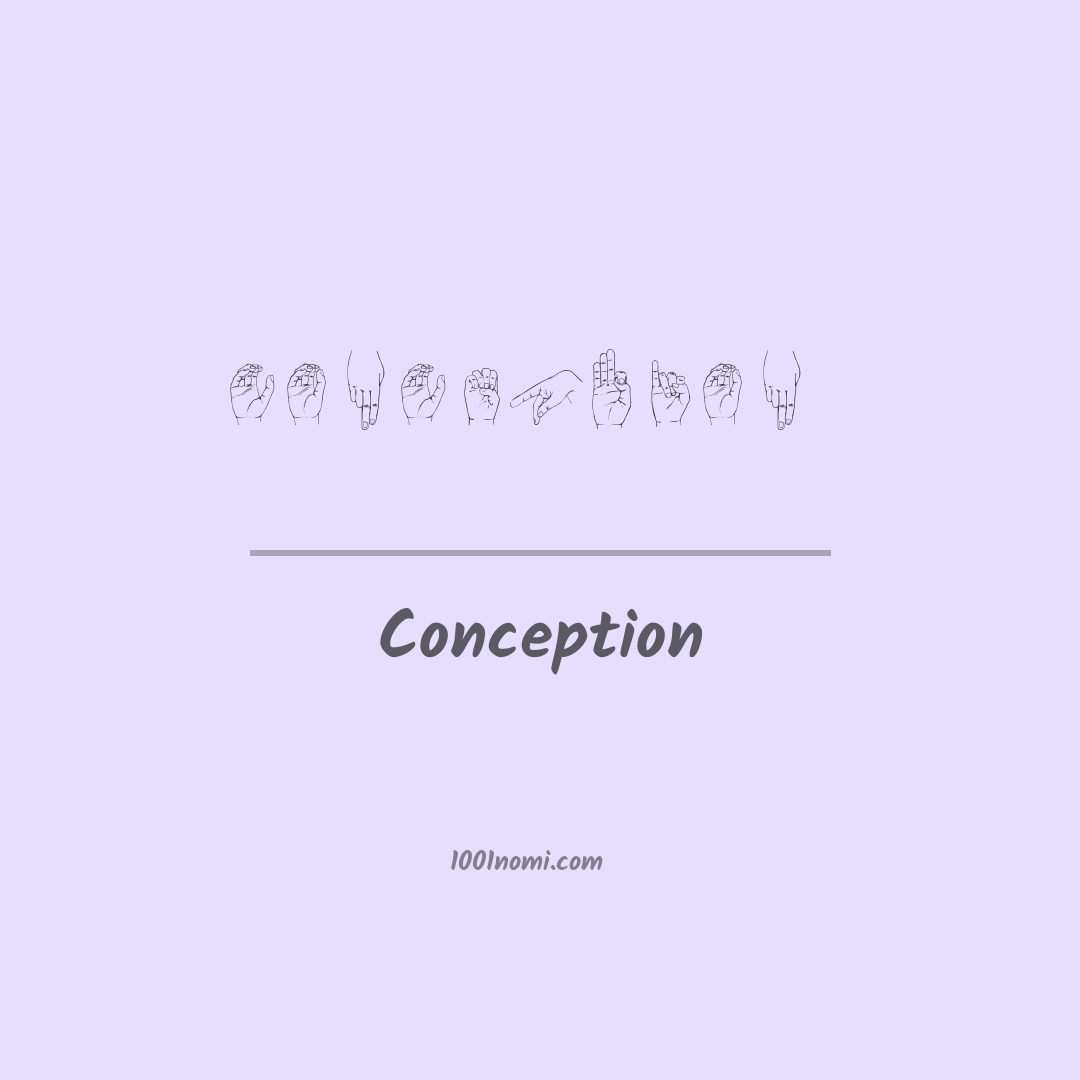 Conception nella lingua dei segni Conception nella lingua dei segni