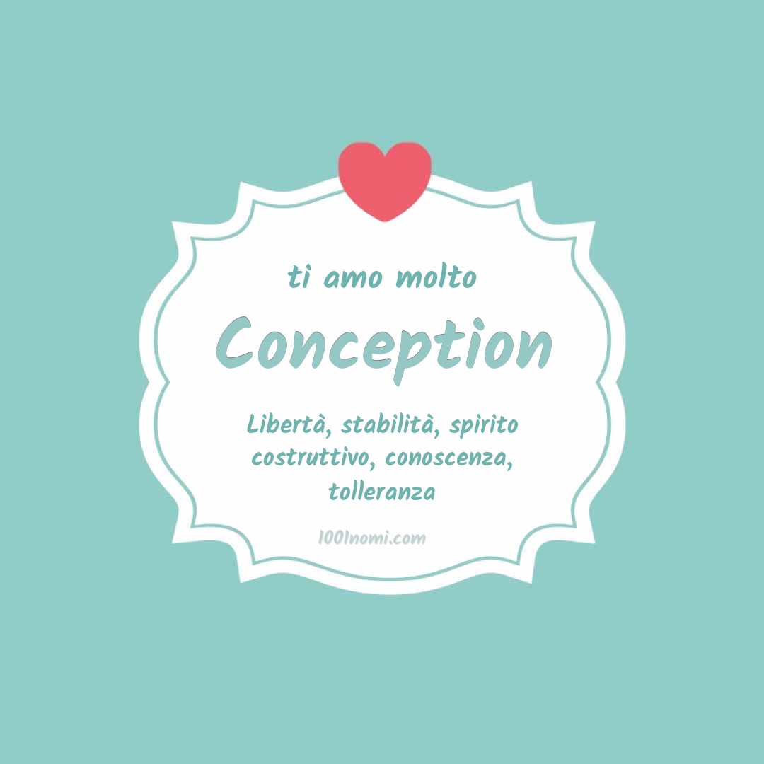 ti amo molto Conception Ti amo molto Conception