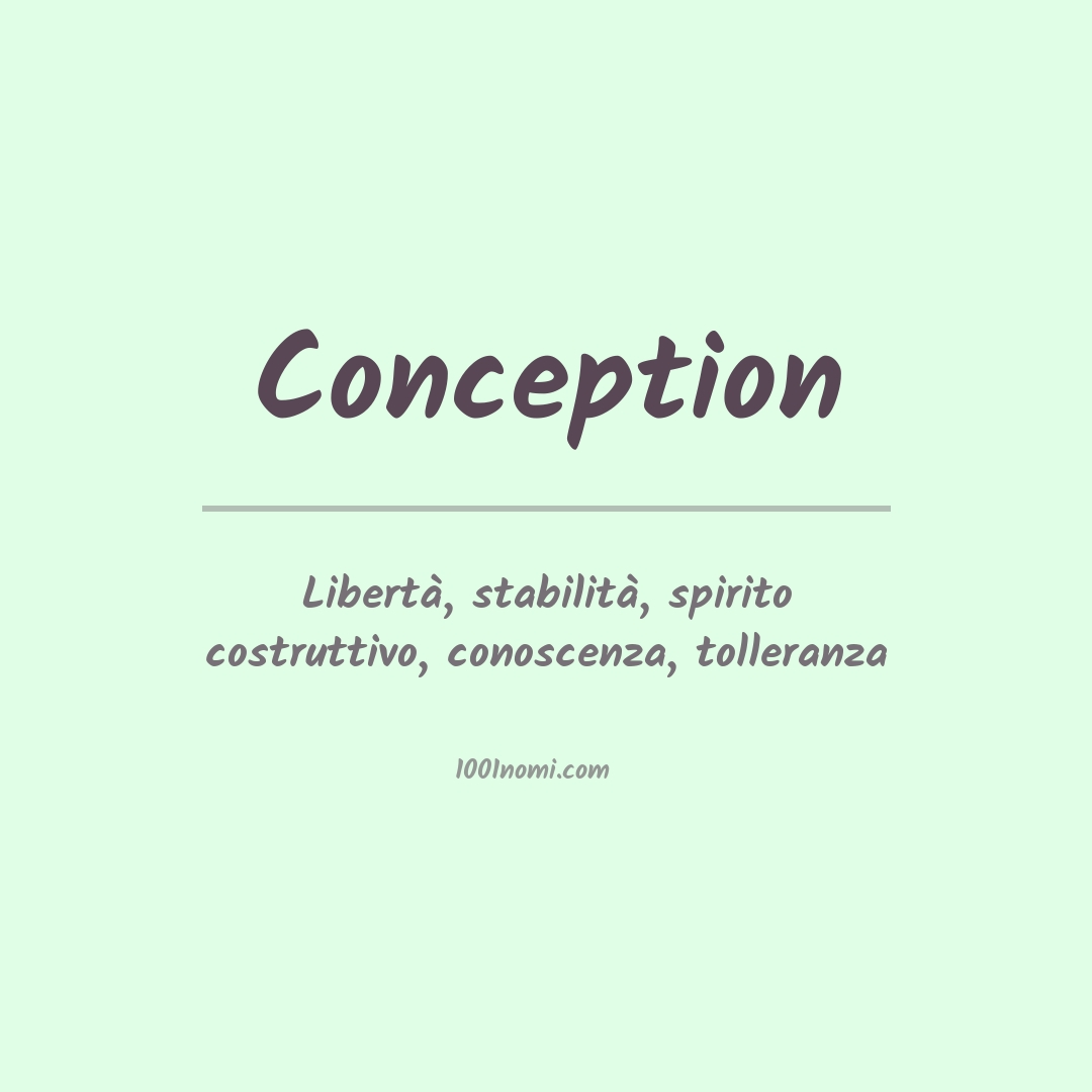 Significato del nome Conception Significato del nome Conception