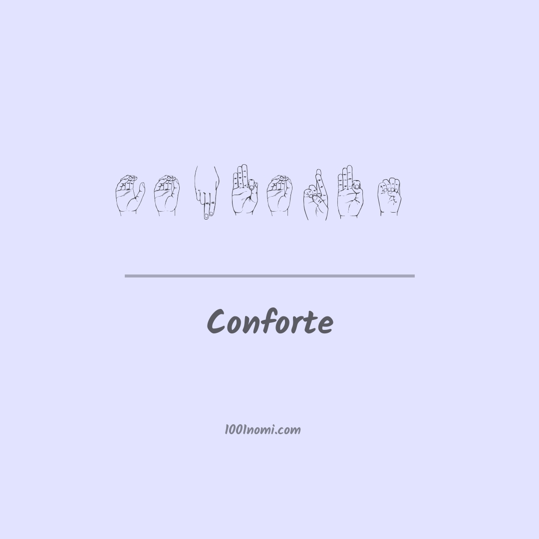 Conforte nella lingua dei segni