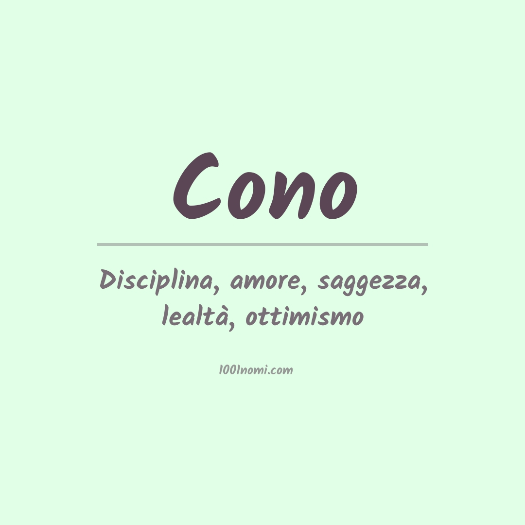 Significato del nome Cono Significato del nome Cono