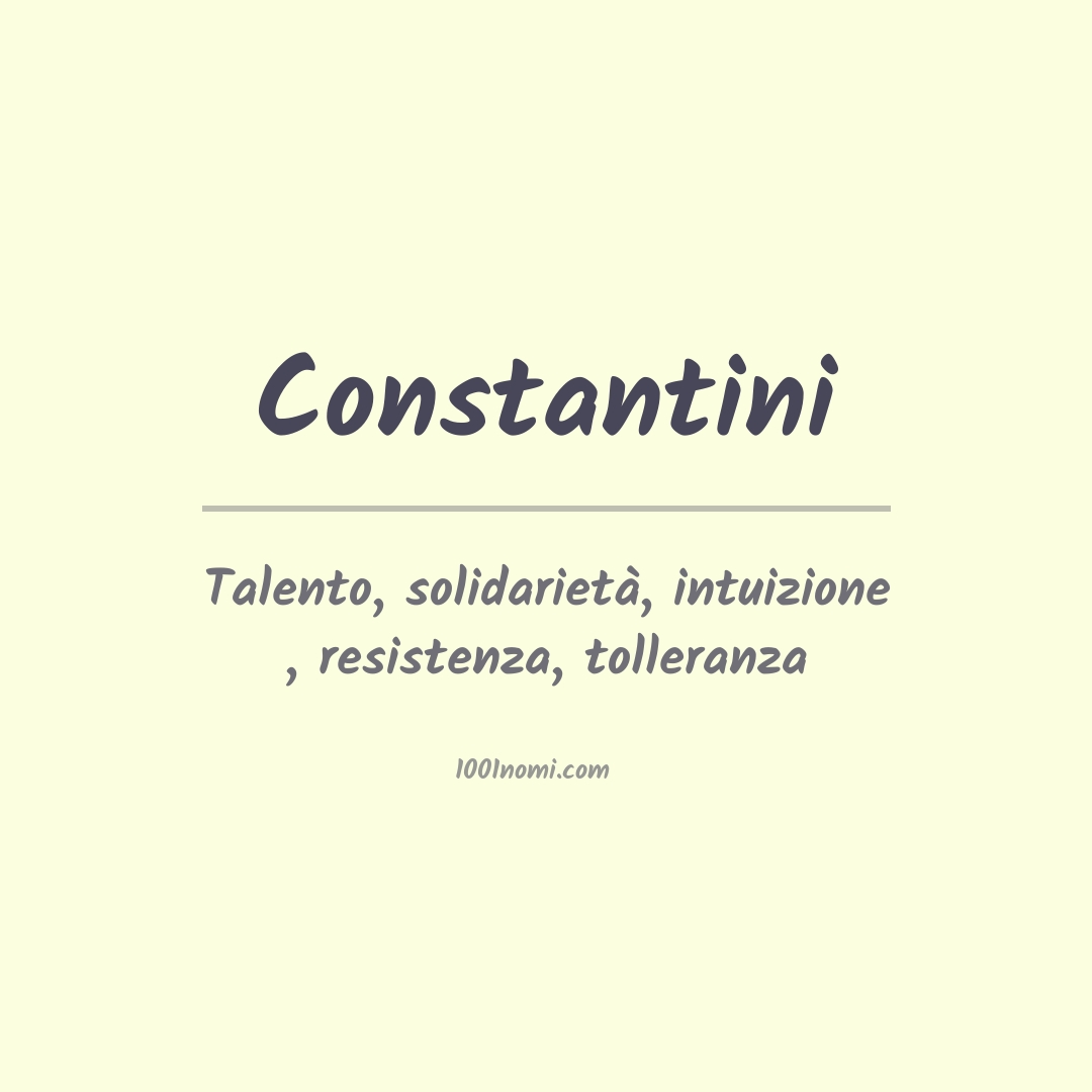 Significato del nome Constantini