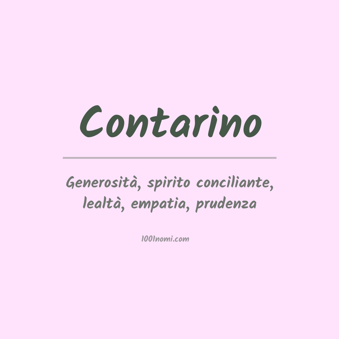 Significato del nome Contarino