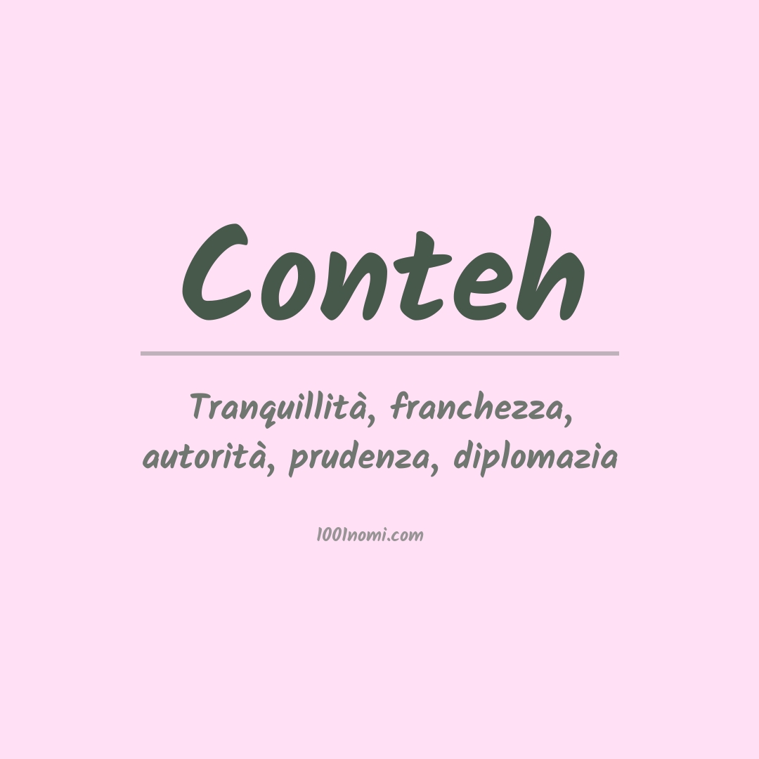 Significato del nome Conteh