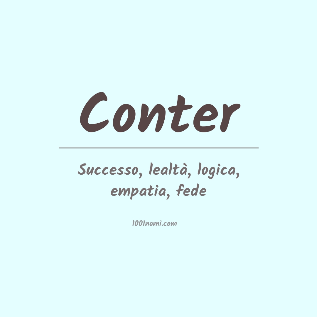Significato del nome Conter