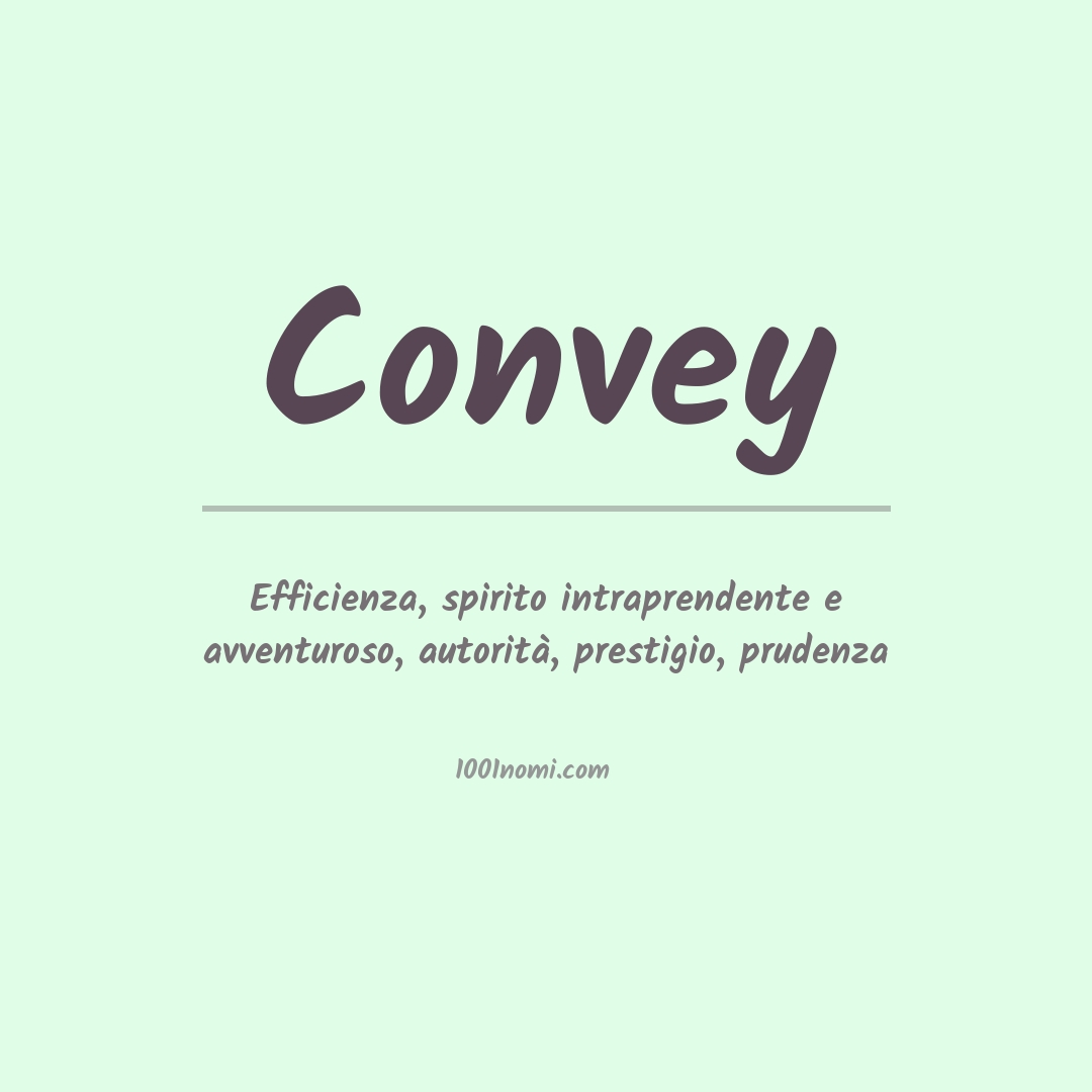 Significato del nome Convey