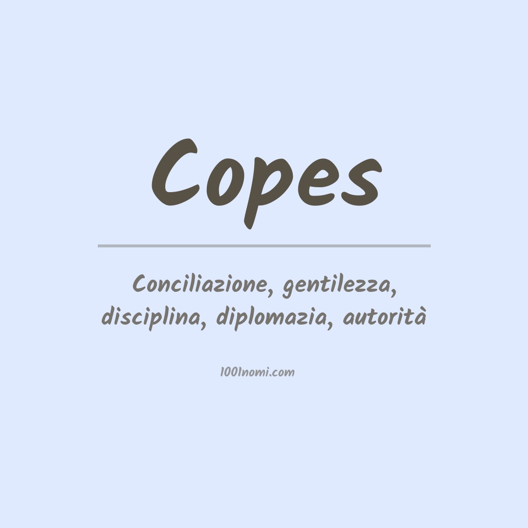 Significato del nome Copes