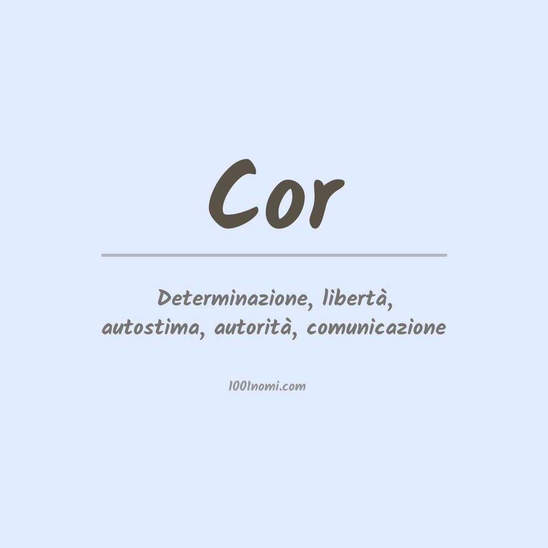 Significato del nome Cor