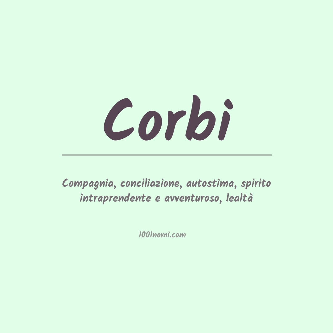 Significato del nome Corbi