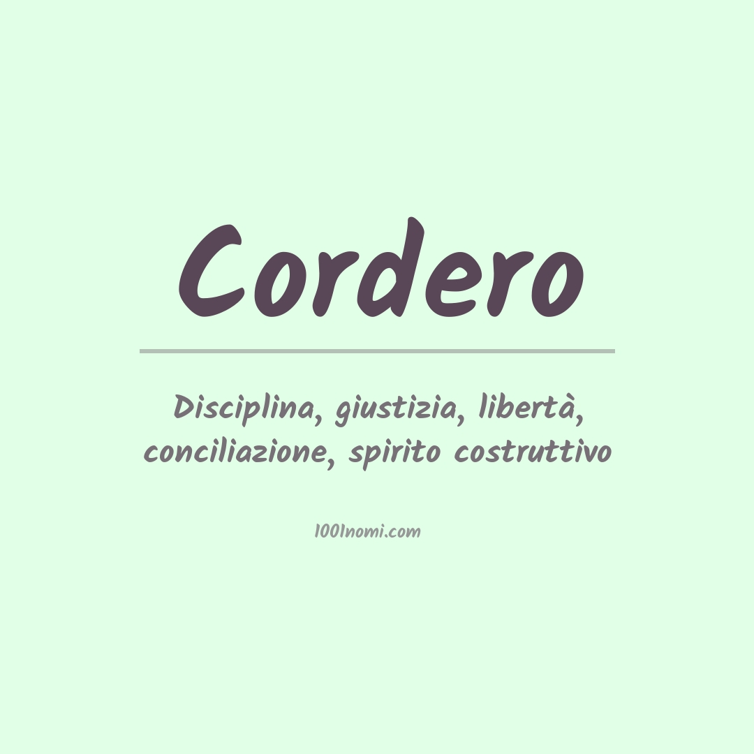 Significato del nome Cordero