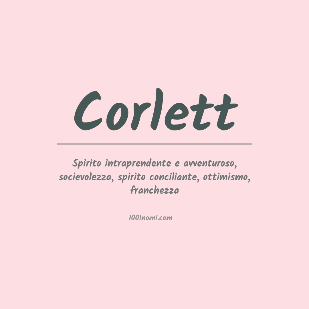 Significato del nome Corlett