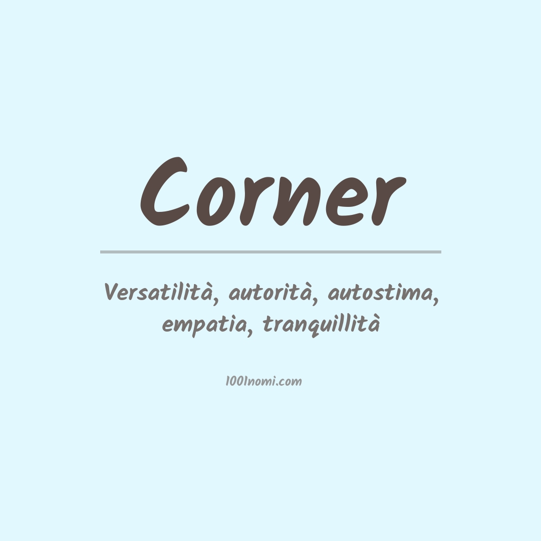 Significato del nome Corner