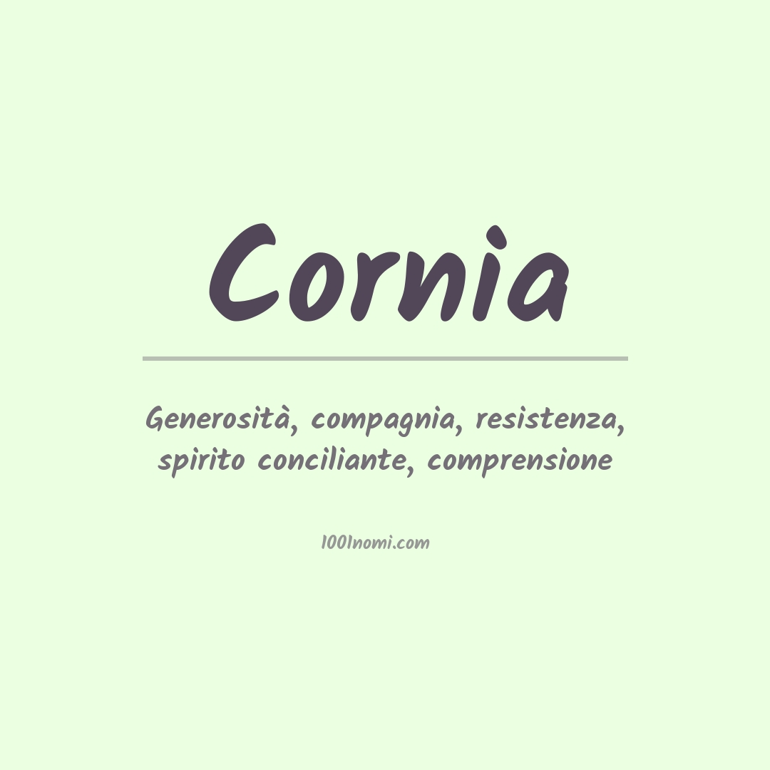Significato del nome Cornia