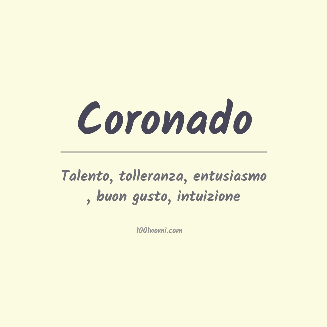 Significato del nome Coronado