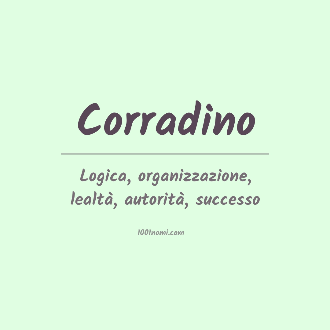 Significato del nome Corradino