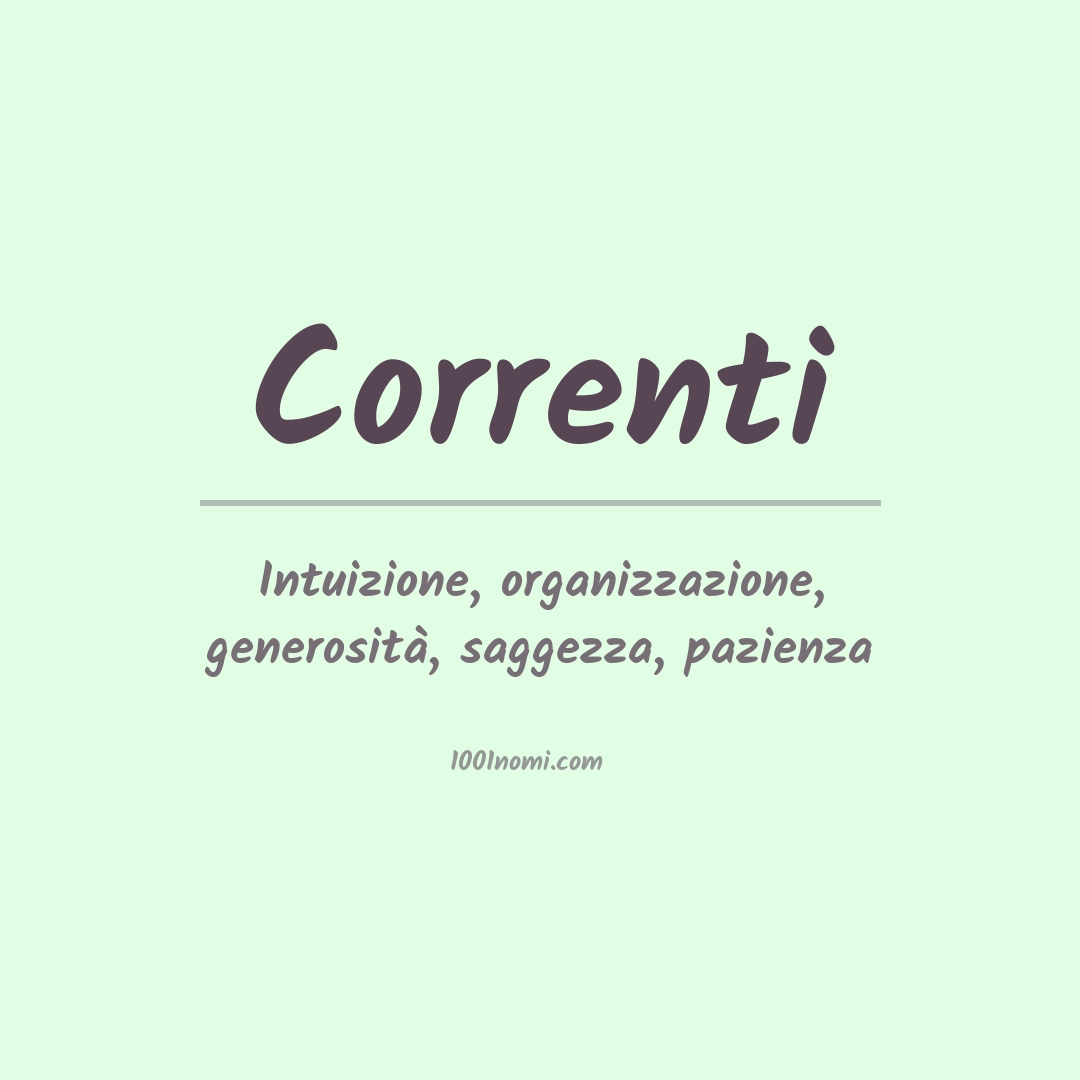 Significato del nome Correnti