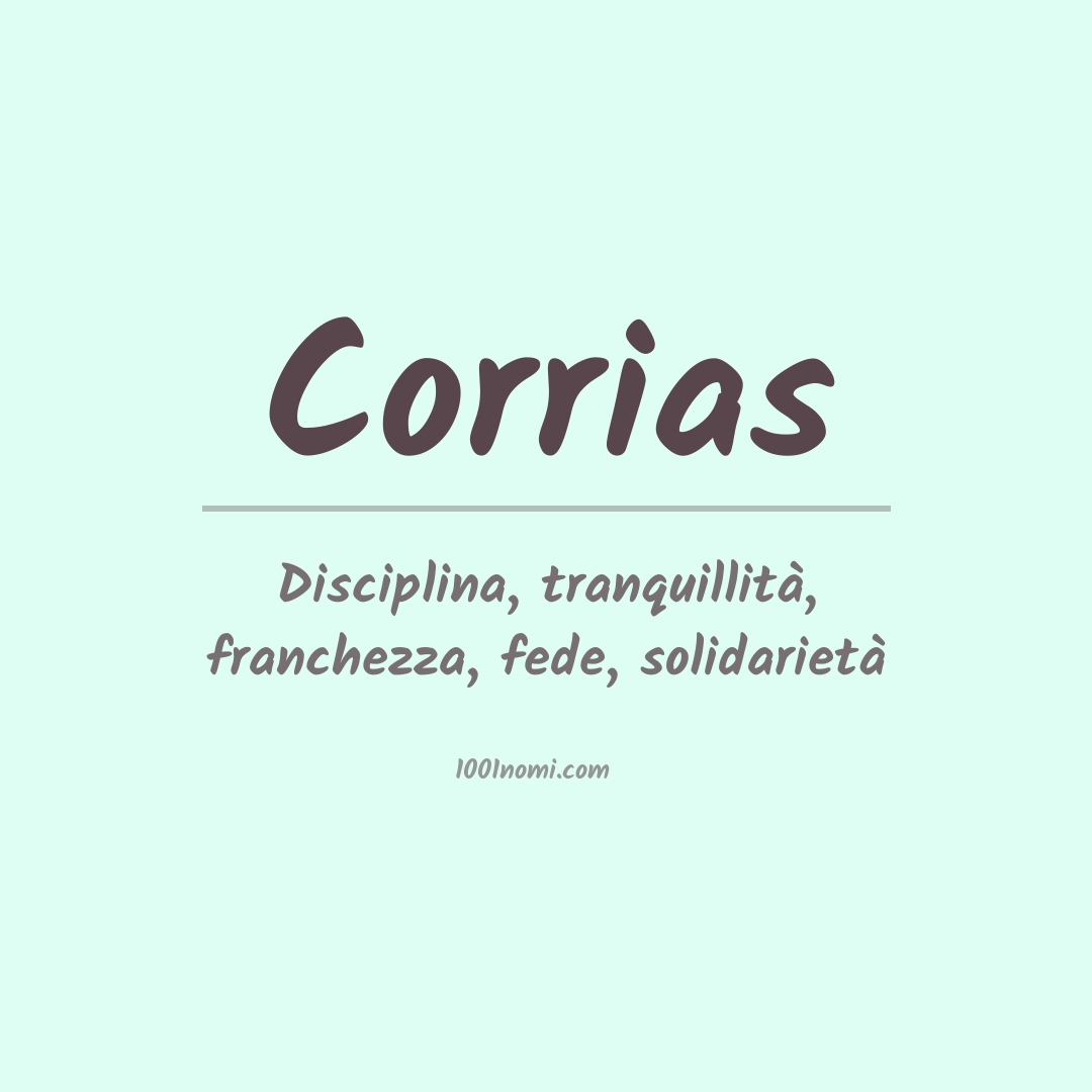 Significato del nome Corrias Significato del nome Corrias