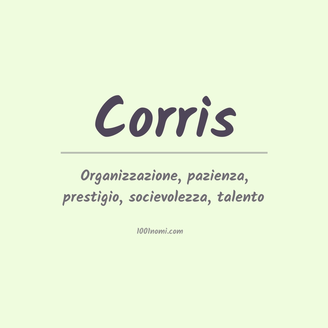 Significato del nome Corris