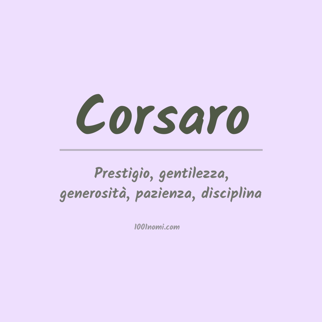 Significato del nome Corsaro