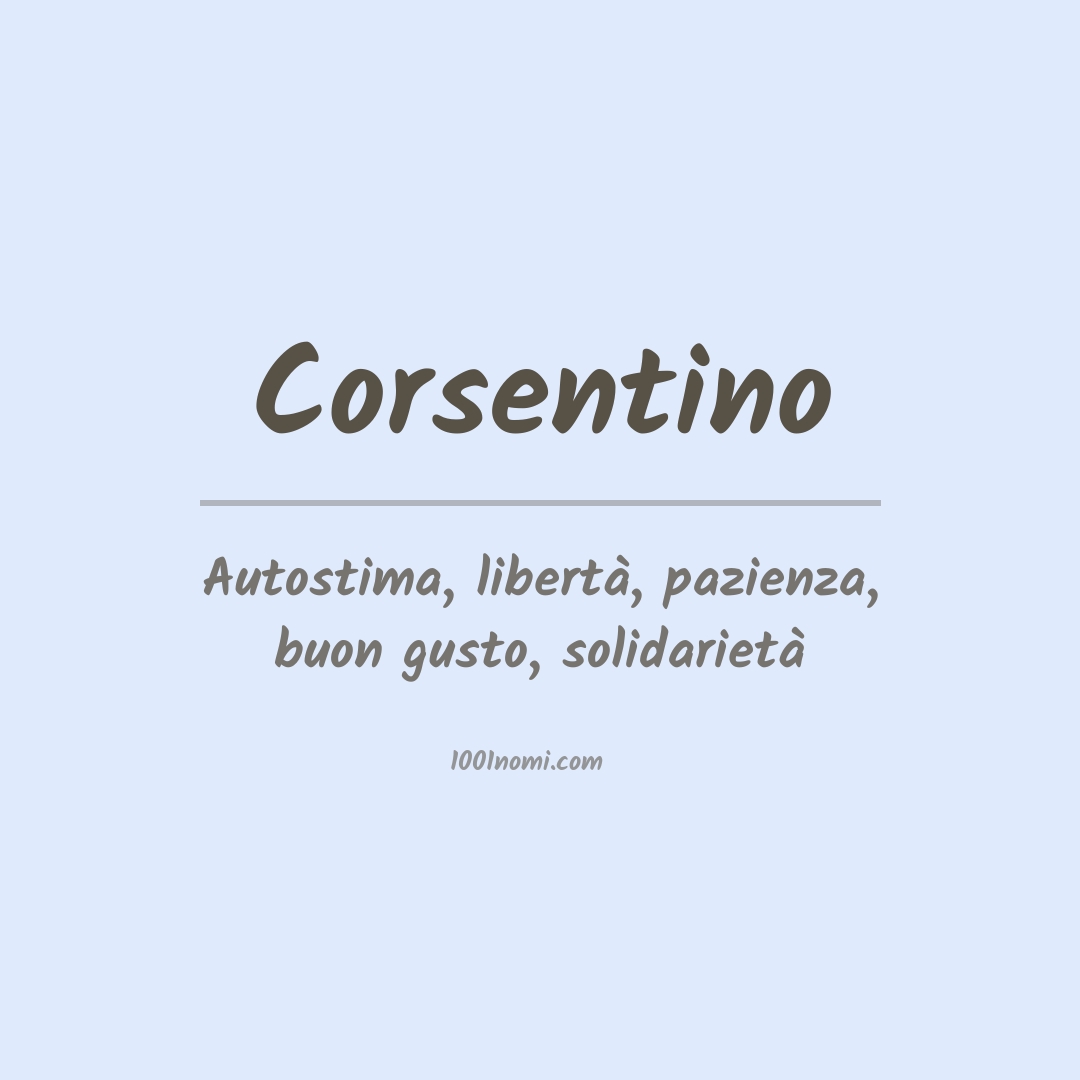 Significato del nome Corsentino