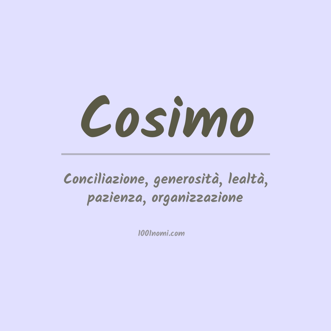 Significato del nome Cosimo Significato del nome Cosimo