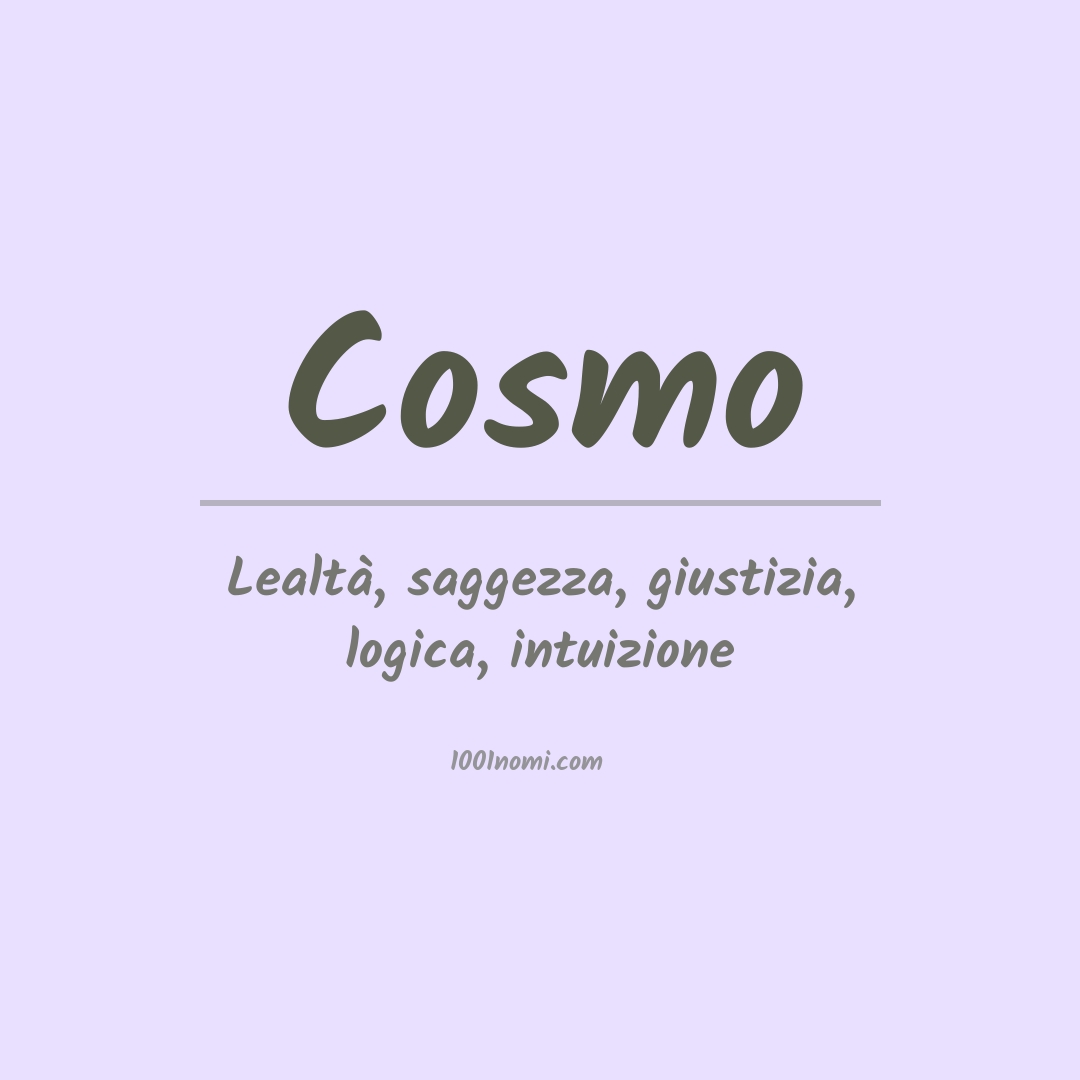 Significato del nome Cosmo