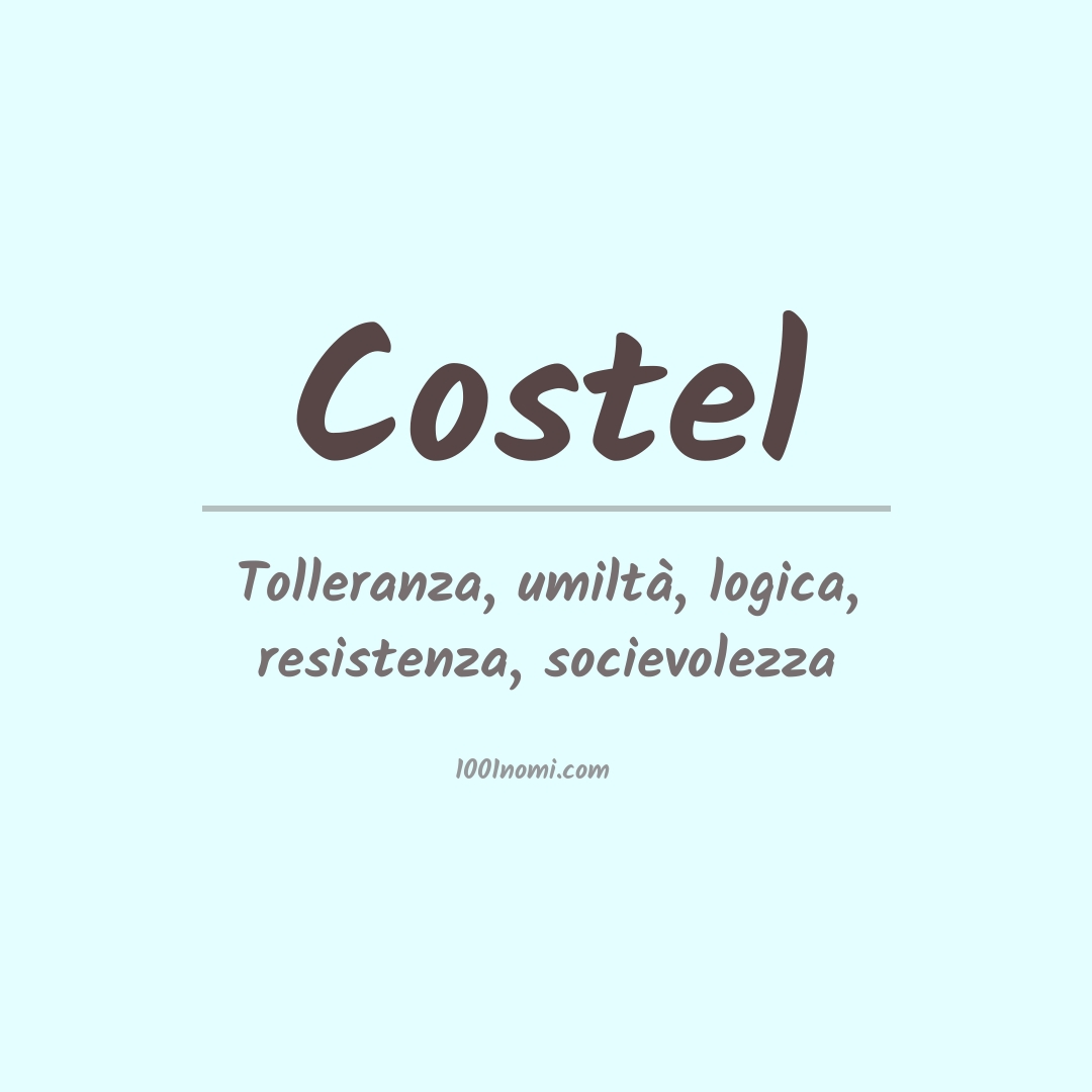 Significato del nome Costel
