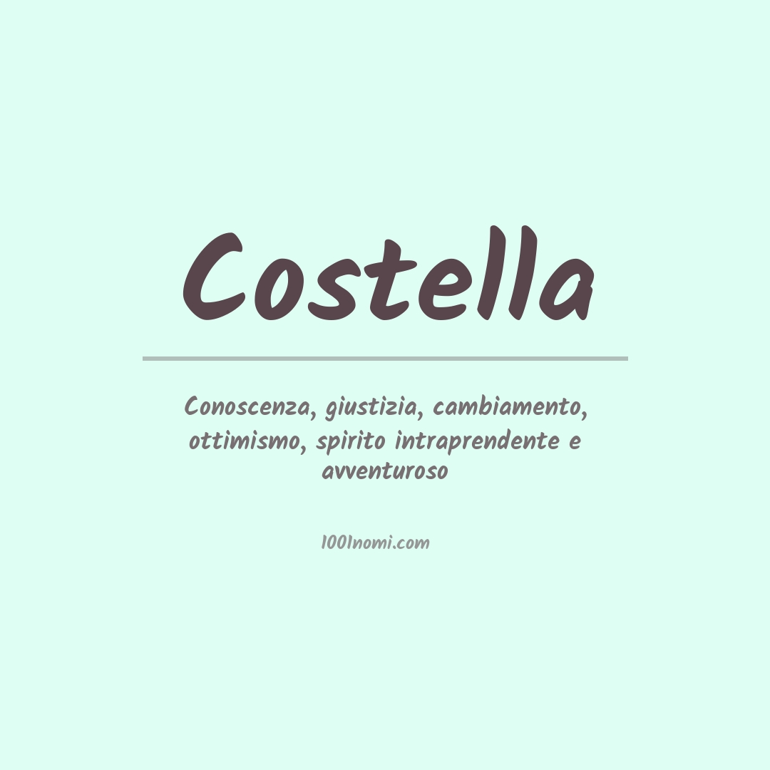 Significato del nome Costella